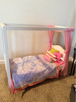 American Girl doll canopy bed