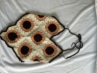 Crocheted sunflower top