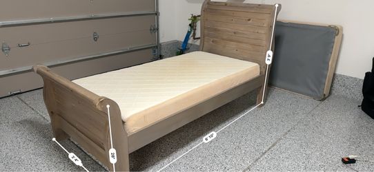 Solid wood twin size bed