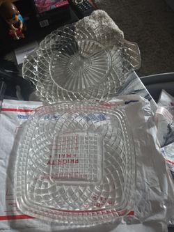 Clear Glass Serving Dishes Set