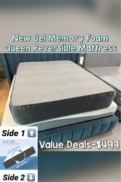 New Gel Memory Foam Queen Reversible Mattress