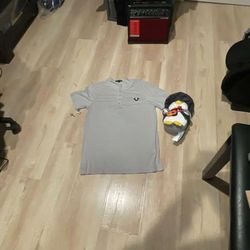 Grey true religion polo