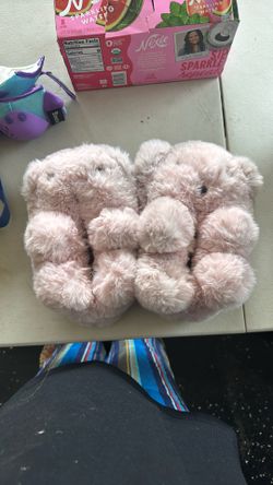 Skims Pink Teddy Bear Slipper 