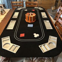 poker Table, Blackjack Table, Craps Table, Chips Included If You Want Them, Soft Velour Top, Folds Up, excellent cond, perfect for hosting poker night