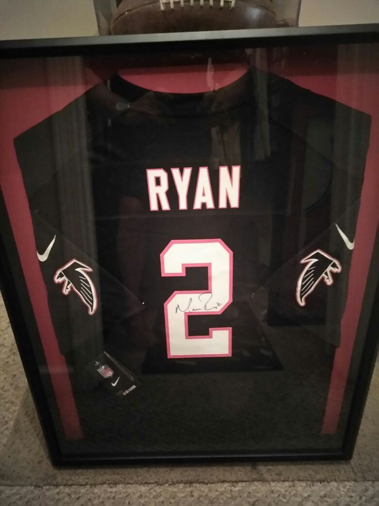 Authentic signed framed Matt Ryan away Jersey