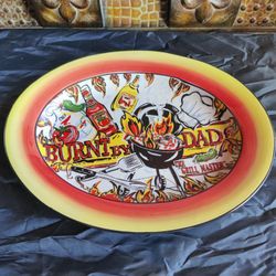  "BURNT BY DAD” LARGE PLATTER