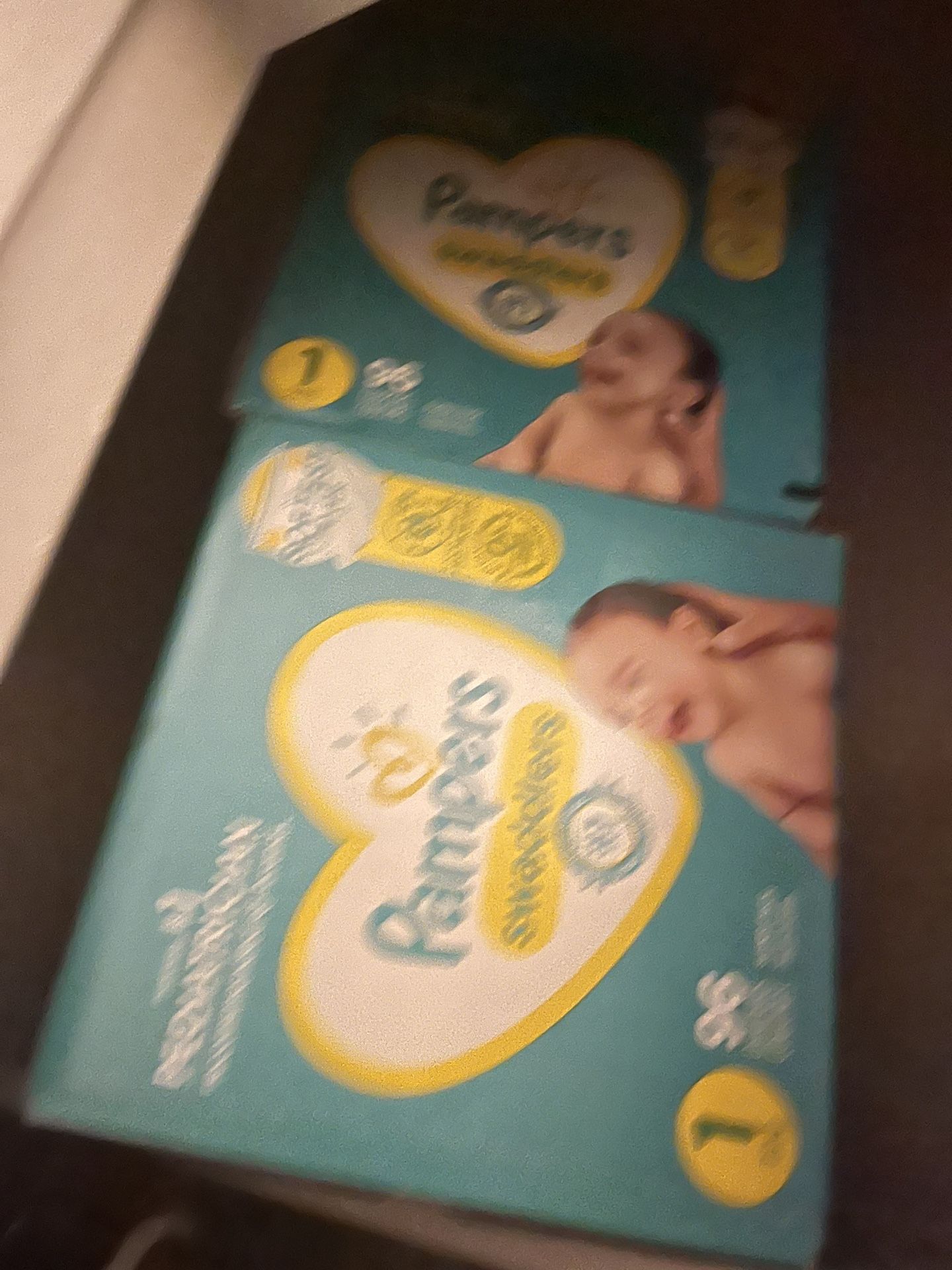3 Boxes Of Size 1 Pampers 96 Packs