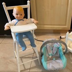 American Girl Bitty Baby Doll - High Chair & Car Seat - See My Other Items 😀