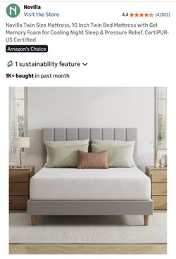 MEMORY FOAM TWIN BED MATTRESS 10inch