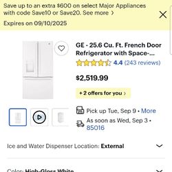 Refrigerator GE French Door