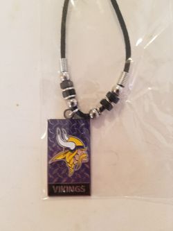 Minnesota Vikings Rope Necklace Pendant