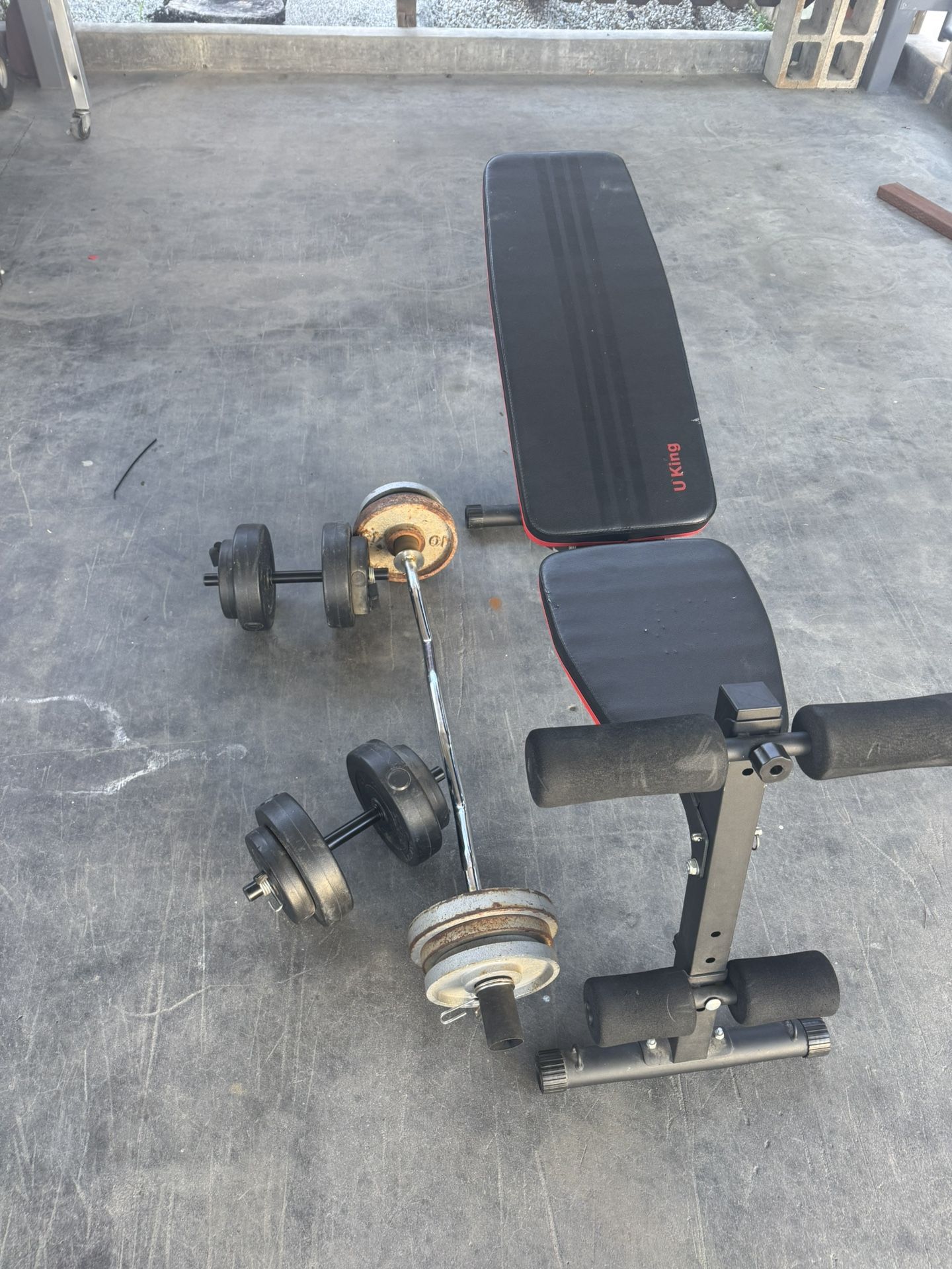 Weight Plates And Bench