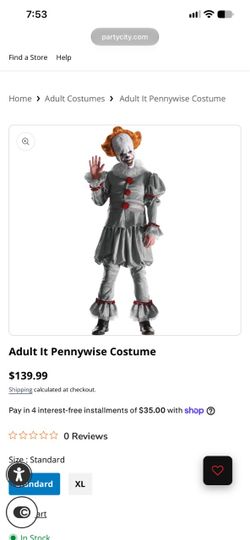 Mens pennywise costume