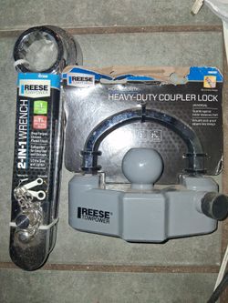 Reese Towpower 2-In-1 Wrench (1" & 1-1/4" Hitchball Nut) - Heavy Duty Coupler Lock Universal (1-7/8" & 2" & 2-5/16")