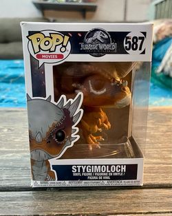 Funko Pops (Peggy Schuyler & Stygimoloch)