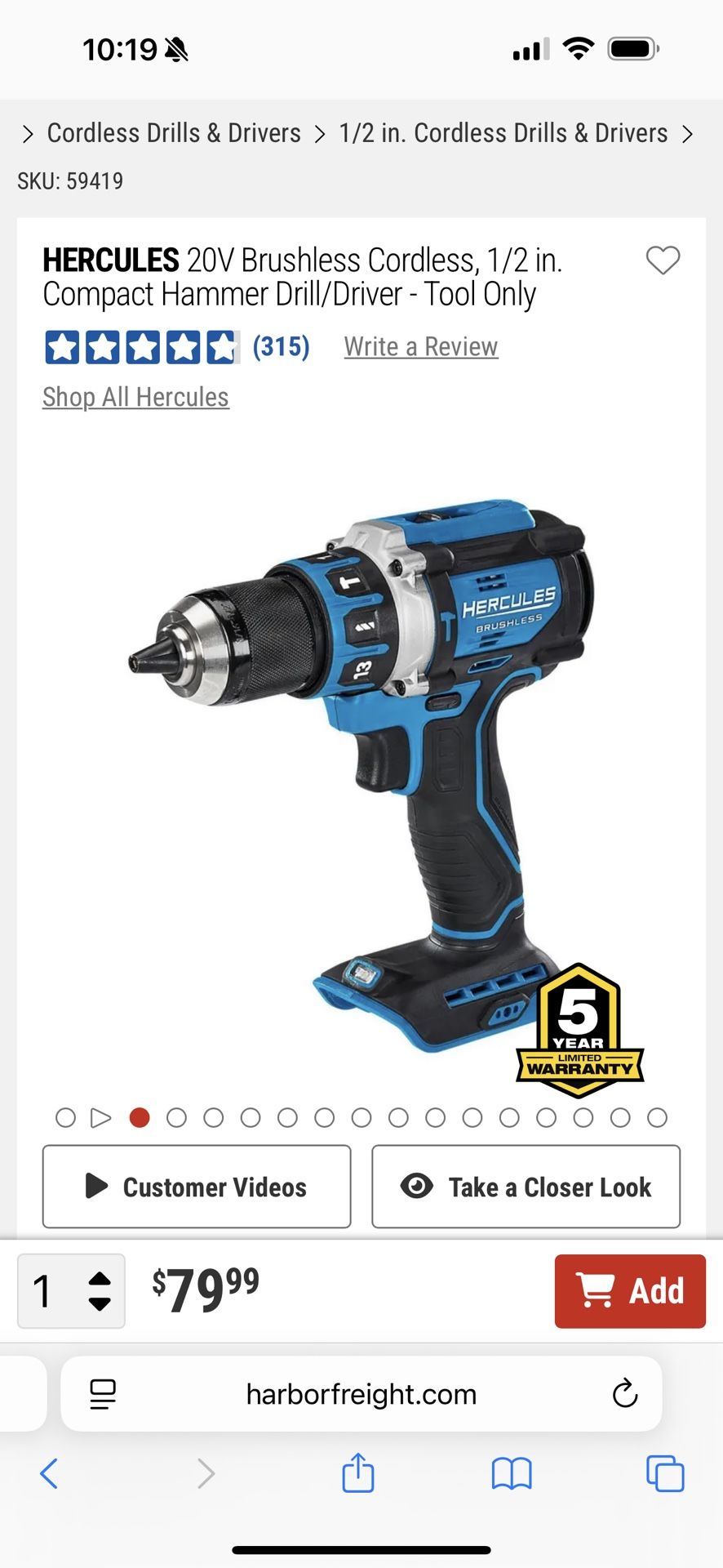 Hercules Compact Hammer Drill / Driver