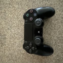Black PlayStation 4 controller 