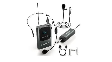 Phenyx Pro Single Digital Wireless Microphone System, w/Mini Receiver, Bodypack Transmitter,15 Channels in 900MHz UHF Band, Headset/Lapel Microphone f