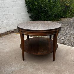 Round mid-century side table by Mersman