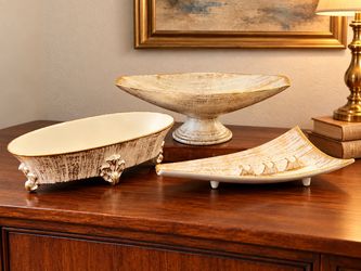 Mid Century Royal Haeger Gold Tweed 22K Gold 3-Piece Set-Vintage #306-RG-60- #128-AII Marked