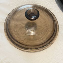 Amber PYREX Lid 6.5” Across