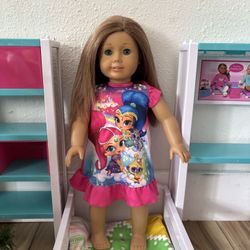 American Girl Doll And Lift Bed