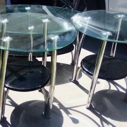 Glass Coffee Table& Matching End Tables.