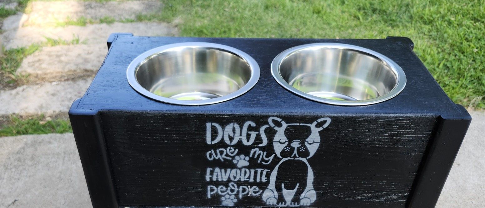 Handmade Dog Food Holder