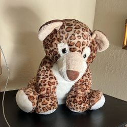 Large plush leopard toy
