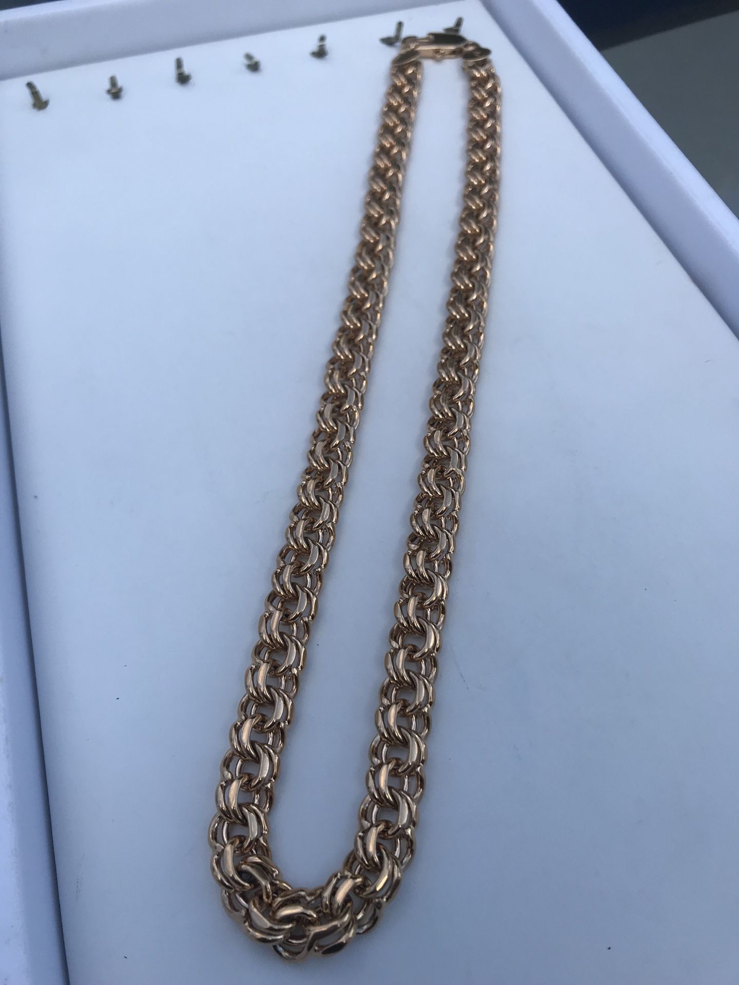 Rose Gold Petite Monogram Split Chain Necklace – Be Monogrammed