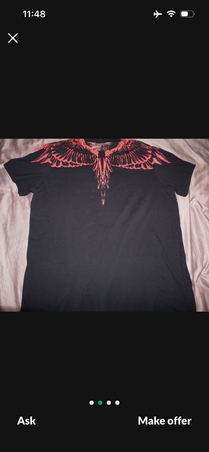 Birds Of Paradise T-shirt Black Red Bred Medium Fit