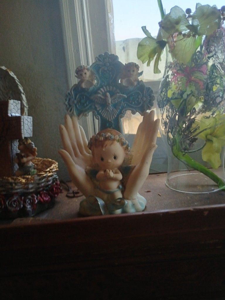 Precious Moment Of Baby Boy 1st Catholicism Statue