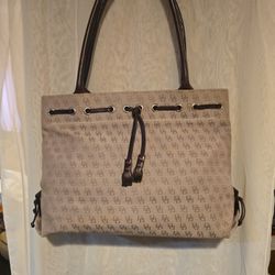 Dooney & Bourke Women's Classic Tan Signature Logo Canvas Tote 