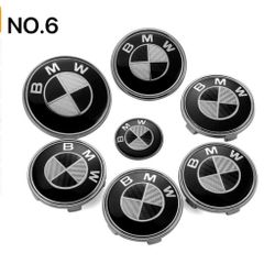 Carbon Fiber Emblems for BMW-Hood 82mm Trunk 74mm Wheel Caps 68mm Steering 45mm