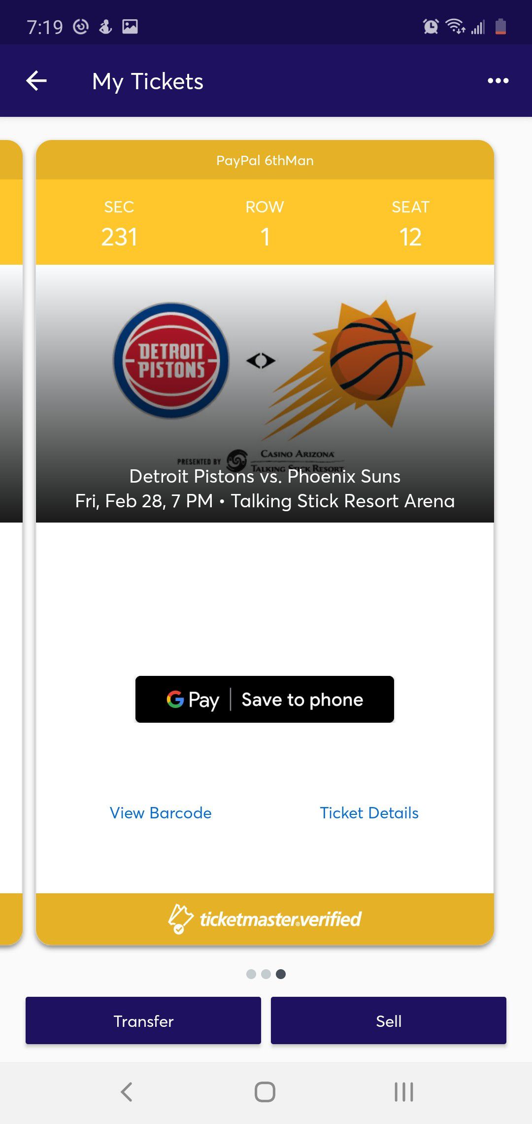 Suns vs Pistons