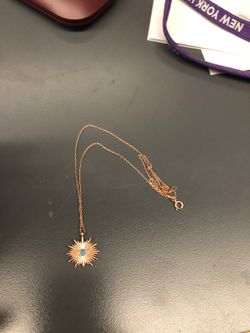 Silver pink necklce