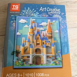 TG Blocks Art Creative Castle Painting 1008PCS Micro Brick Castle Building Set