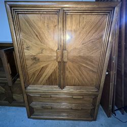 Vintage Lane Altavista 1970s Mid Century Mod Style - Armoire Wardrobe 