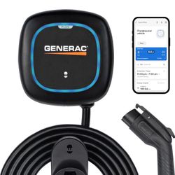 Brand New In The Box- Generac Electric Vehicle (EV) Charger Level 2 Plus, 48 AMP - Quick Charge, Ultra Compact with 25 ft Cable - WiFi & Bluetooth App