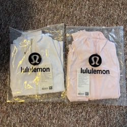Lululemon define Jacket White/Gold Zipper & Pink Size 2