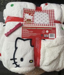 Christmas Hello Kitty Blanket Full/ Queen Size