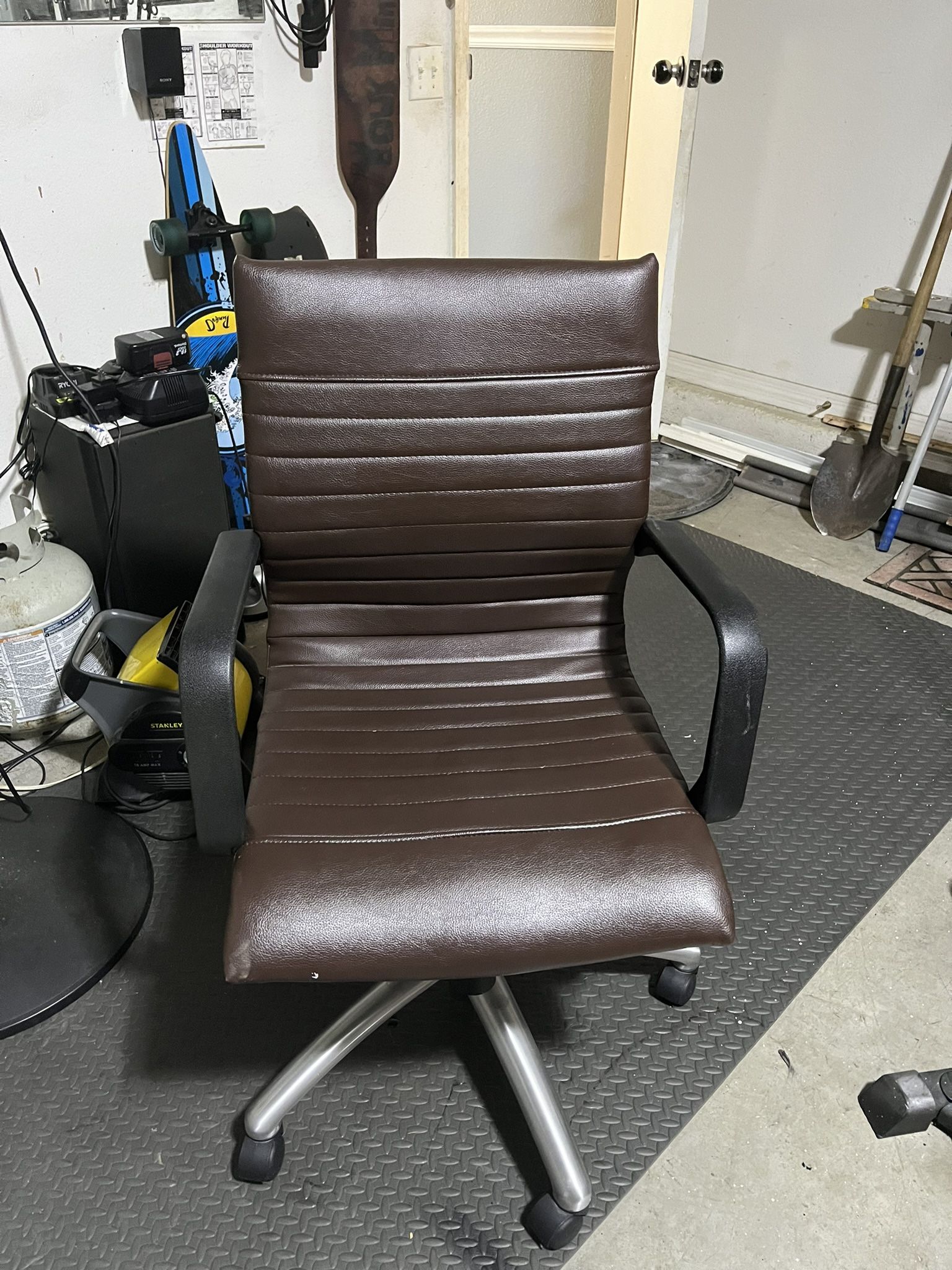 brown office chair