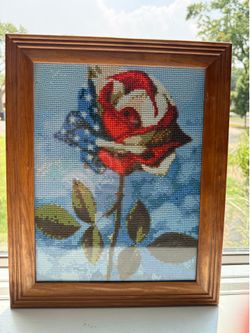 American flag diamond dot painting picture