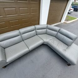 🛋 SOFA COUCH SECTIONAL  - MACY'S 🛋  🐄GENUINE LEATHER 🐄🛻DELIVERY AVAILABLE 🛻