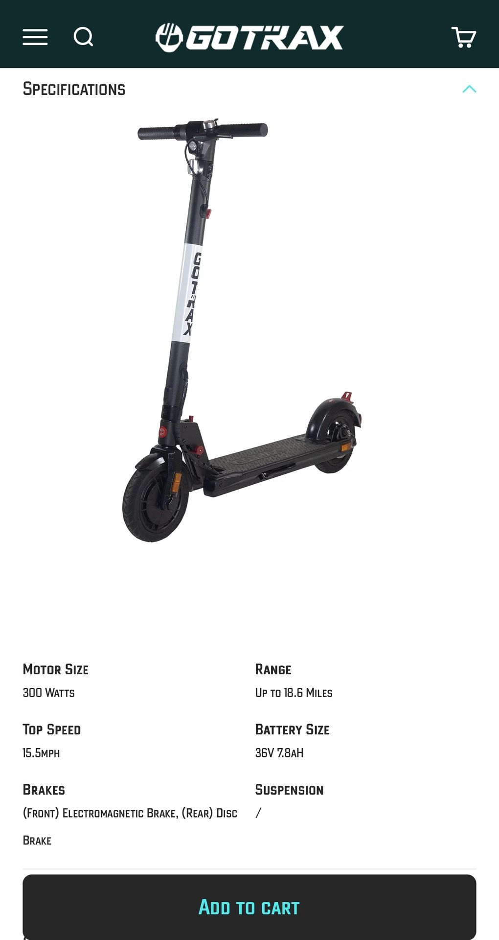 GOTRAX XR ELITE ELECTRIC SCOOTER