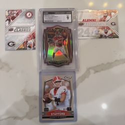 2009 Topps Matthew Stafford (3) RC Cards + Patrick Mahomes Purple Diecut CGC 9