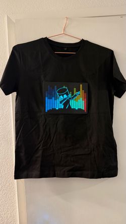 Black LED Equalizer Graphic T-Shirt