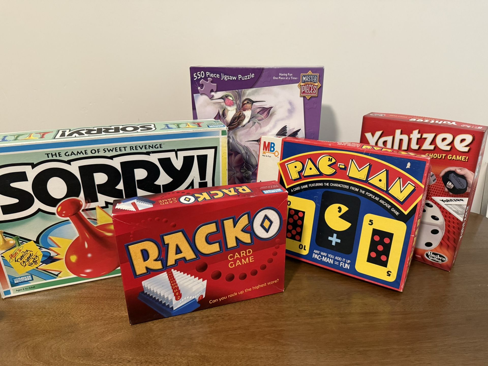 Games & Puzzles (Yahtzee, Racko, Sorry, PacMan)
