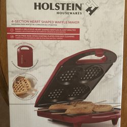 $22- 4 Heart Shaped Waffle Maker - Brand New In Box