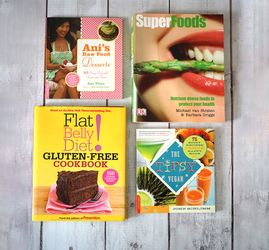 bundle lot 4 cookbooks raw vegan gluten free super foods